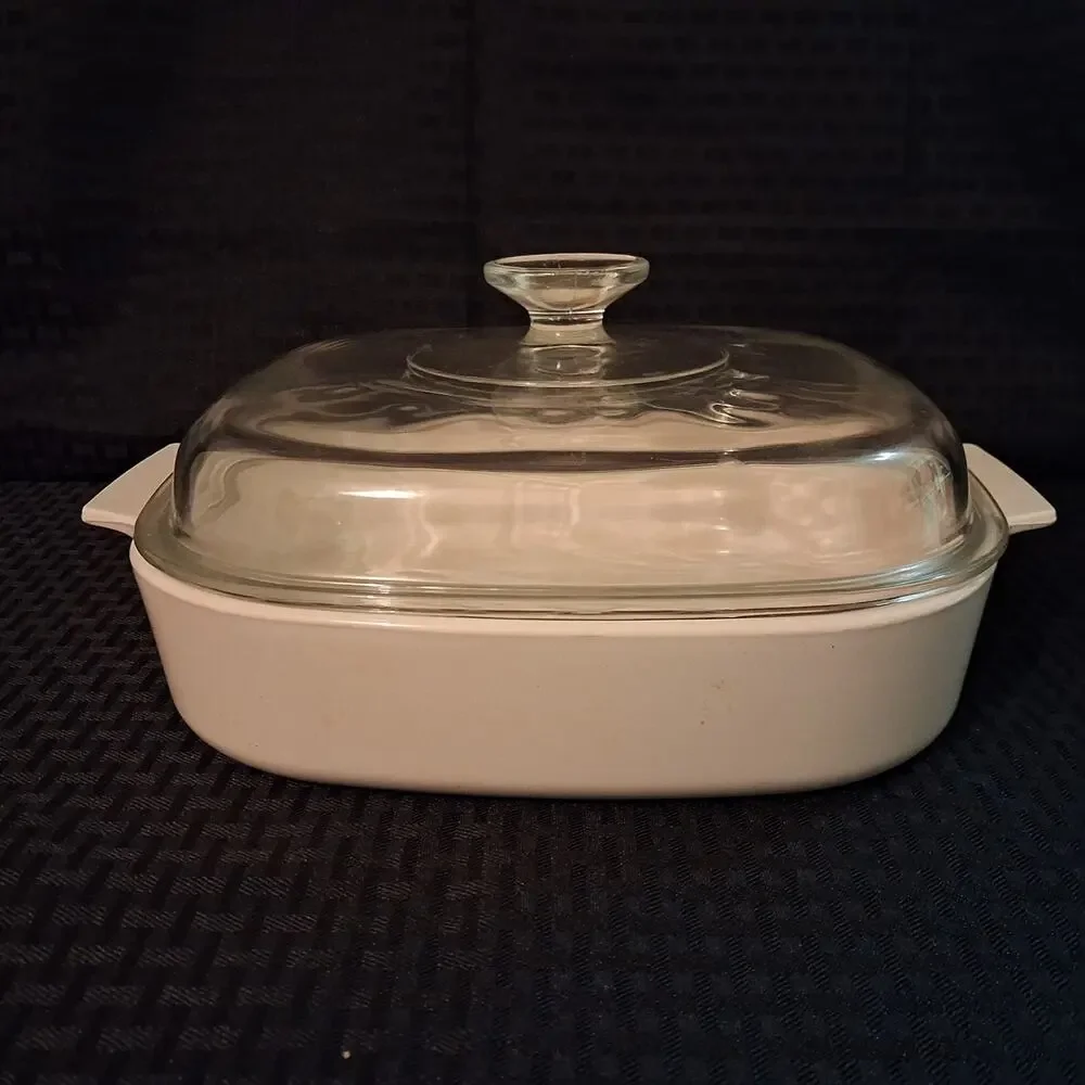 Corning Ware A-10-B 2.5L Casserole Baker Sandstone Beige Vintage